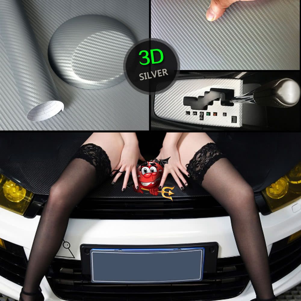 30 *127cm 3D Car Styling Carbon Fiber Stickers Vehicle Wrap