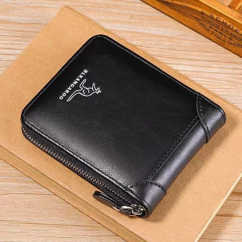 New Men Pu Leather Short Wallets Card Holder Multfunction