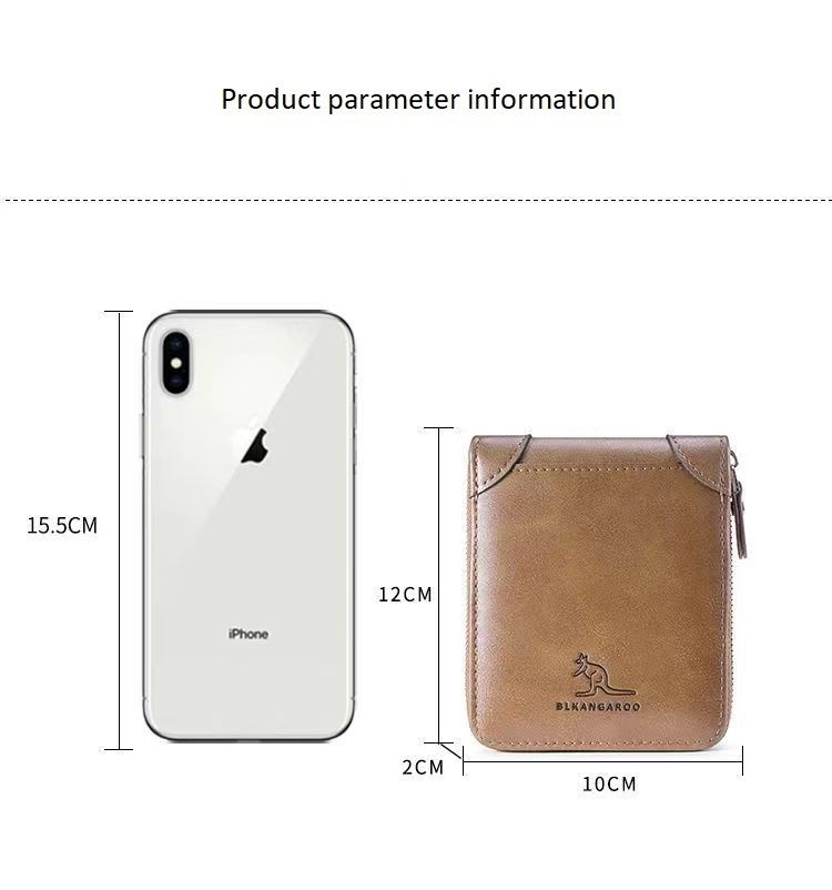 New Men Pu Leather Short Wallets Card Holder Multfunction
