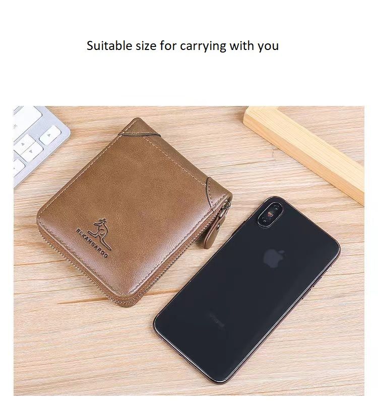 New Men Pu Leather Short Wallets Card Holder Multfunction