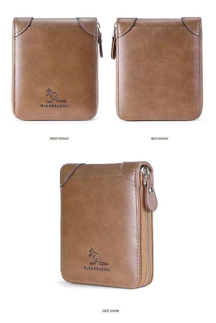 New Men Pu Leather Short Wallets Card Holder Multfunction