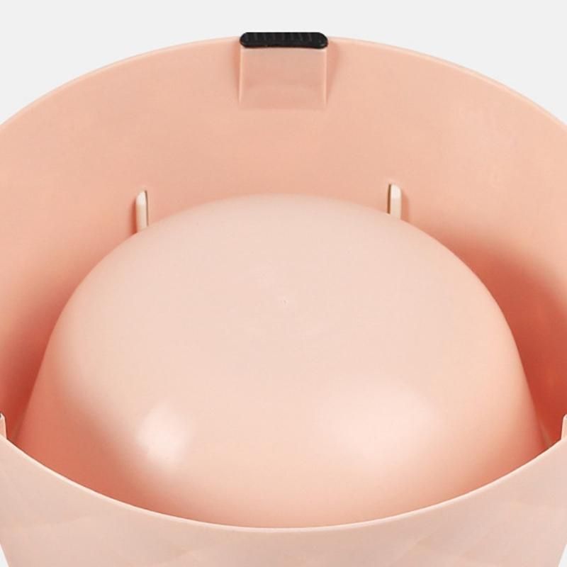 Pink Pet Dog Feeding Food Bowls Shock-Proof Bowknot Decor