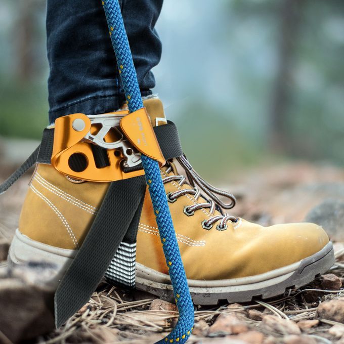 Fall Arrest Left  Right Foot Ascender For 813mm Rope Rock Climbing