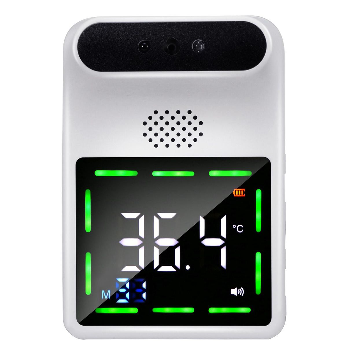 Touchless IR Thermometer 11 Languages 50 Stored Datas 2 Power Ways 3 Fixations °C/°F Body/Object Mode Temperature Aalrm Temperature/Temperature Compensation Voice Can Be Set on/off
