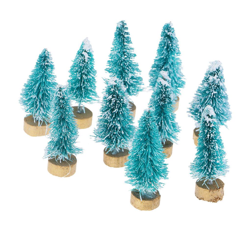 10 Pieces Mini Christmas Trees Festival Home Party Ornaments