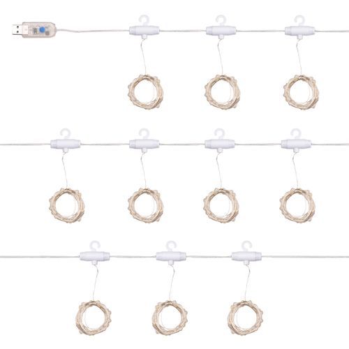 Curtain Lights 9.8X9.8Ft 300 LED USB-Powered Fairy Lights