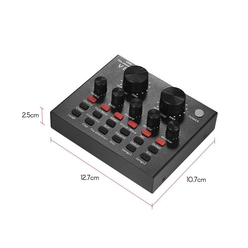 External Audio Mixing Sound Card USB Audio Interface With Multiple Sound 90db Internet Celebrity/youtuber Streamer Mixing Sound Card