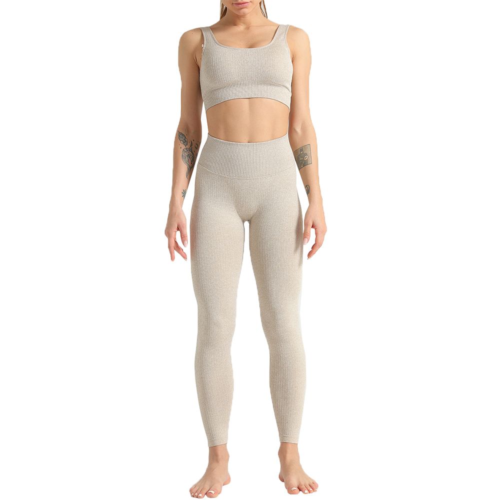 Women Fitness Sets Bra Crop Top + Pants Quickly-dry Yoga Gym