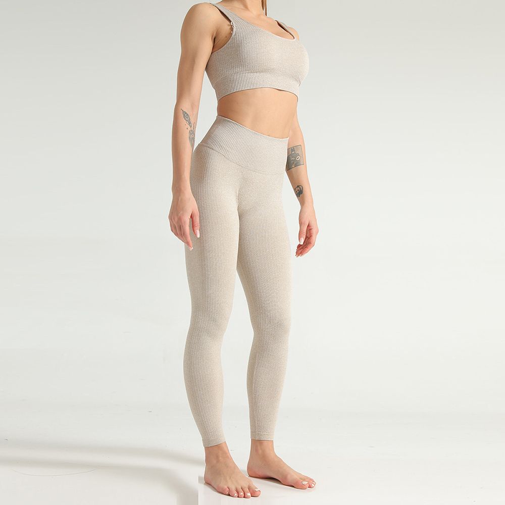 Women Fitness Sets Bra Crop Top + Pants Quickly-dry Yoga Gym