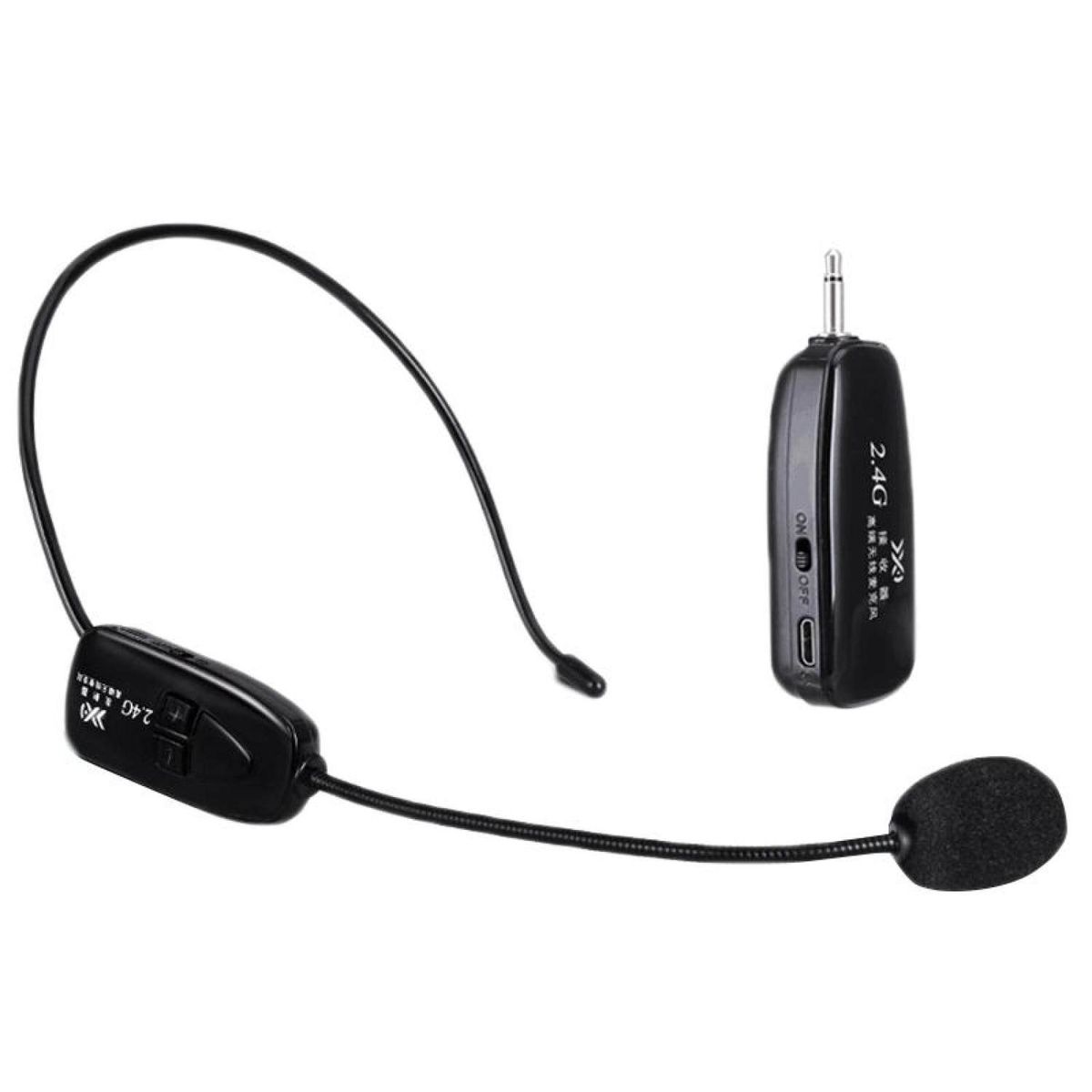 Upgrade 2.4G Wireless Microphone Speech Headset Megaphone Radio Loud Mic BDZ