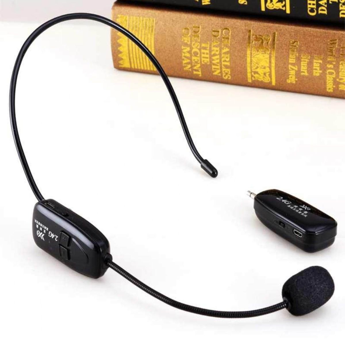 Upgrade 2.4G Wireless Microphone Speech Headset Megaphone Radio Loud Mic BDZ