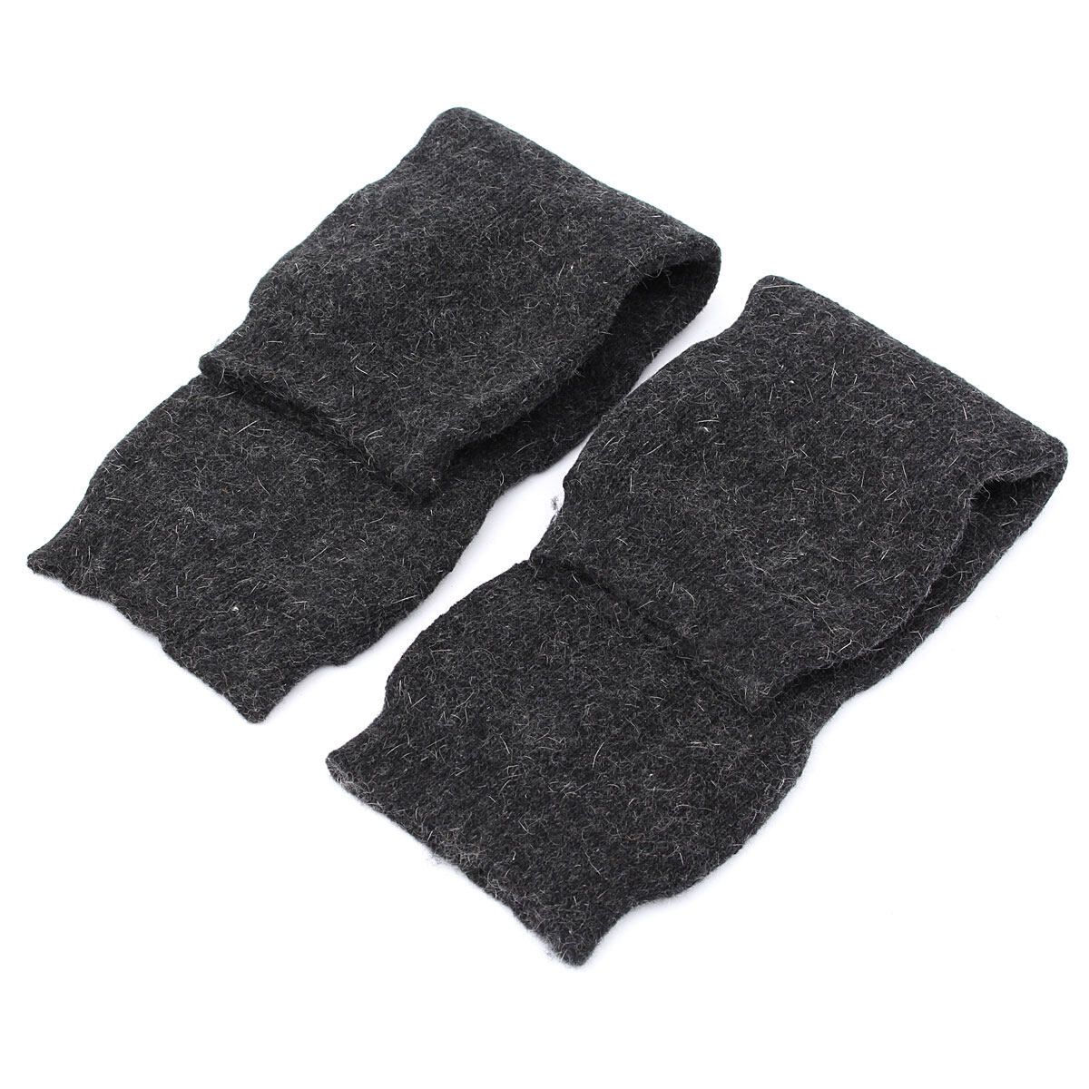 Slim Wool Winter Thermal Knee Leg Warmer Basketball Running Protector 1 Pair Black