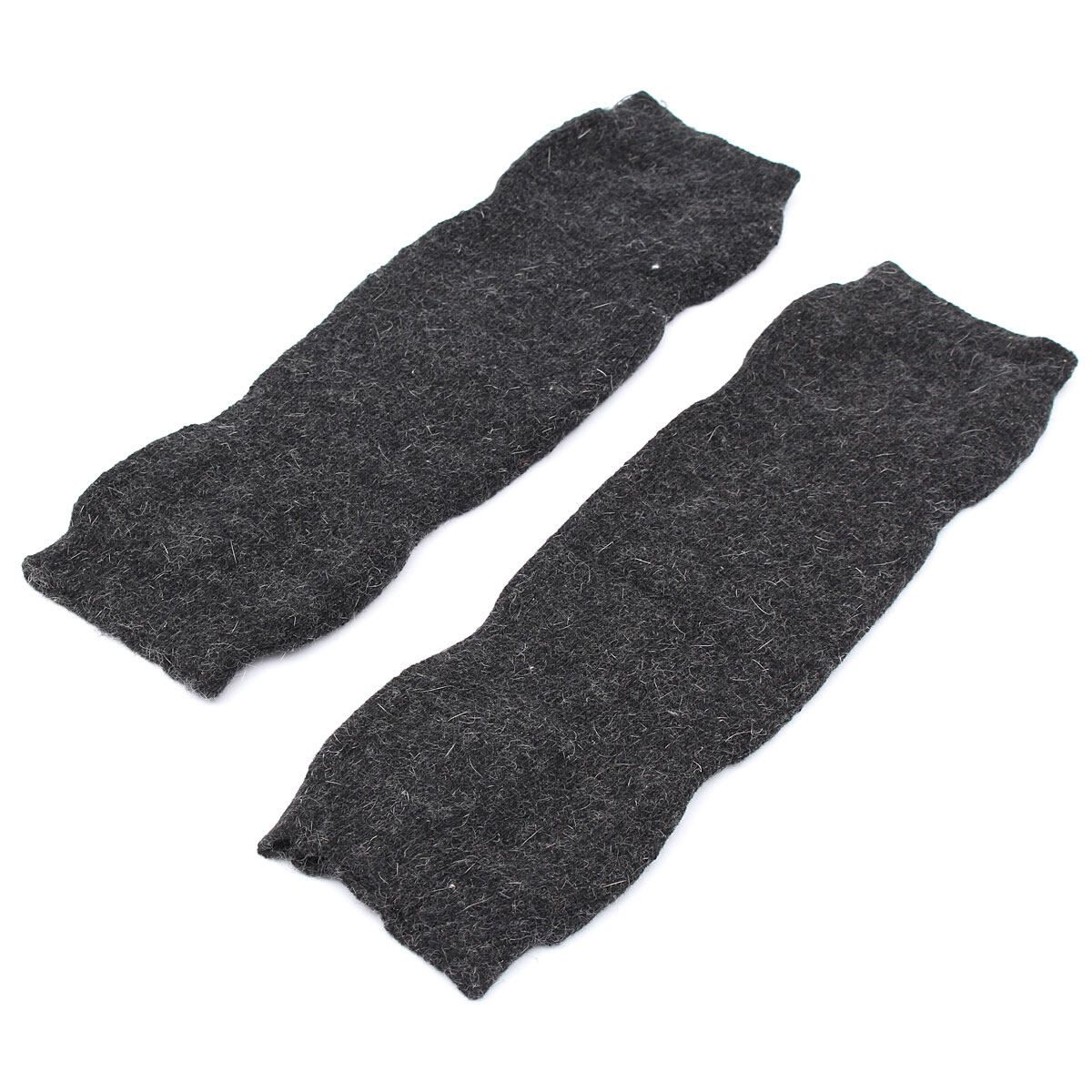 Slim Wool Winter Thermal Knee Leg Warmer Basketball Running Protector 1 Pair Black