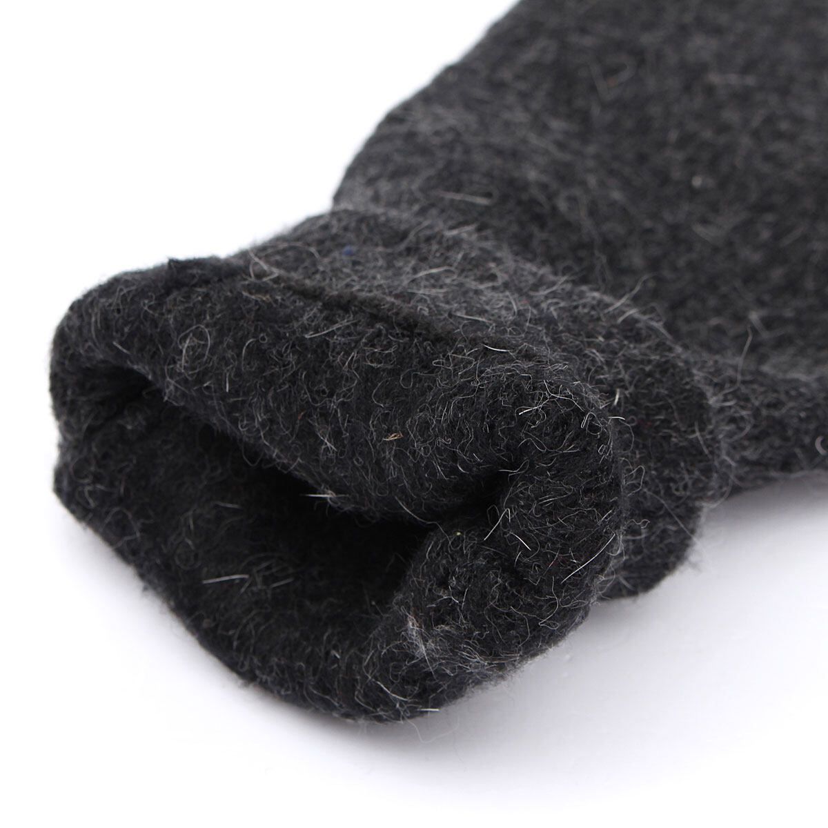 Slim Wool Winter Thermal Knee Leg Warmer Basketball Running Protector 1 Pair Black