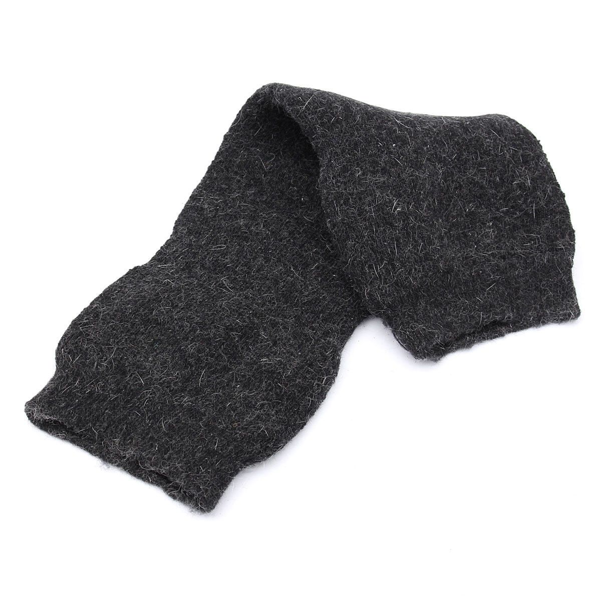 Slim Wool Winter Thermal Knee Leg Warmer Basketball Running Protector 1 Pair Black
