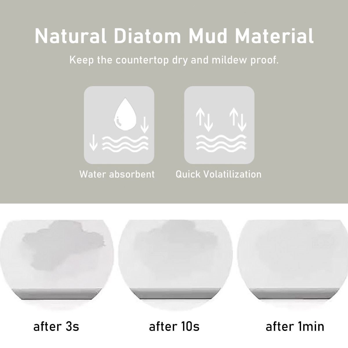 Diatom Mud Tooth Mug Tray Water Adsorbent Diatomite Cup