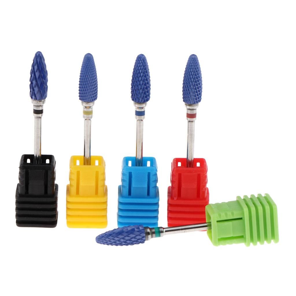 5 Pcs Electric Ceramic Rotary Burrs Nail File Head 3/32
