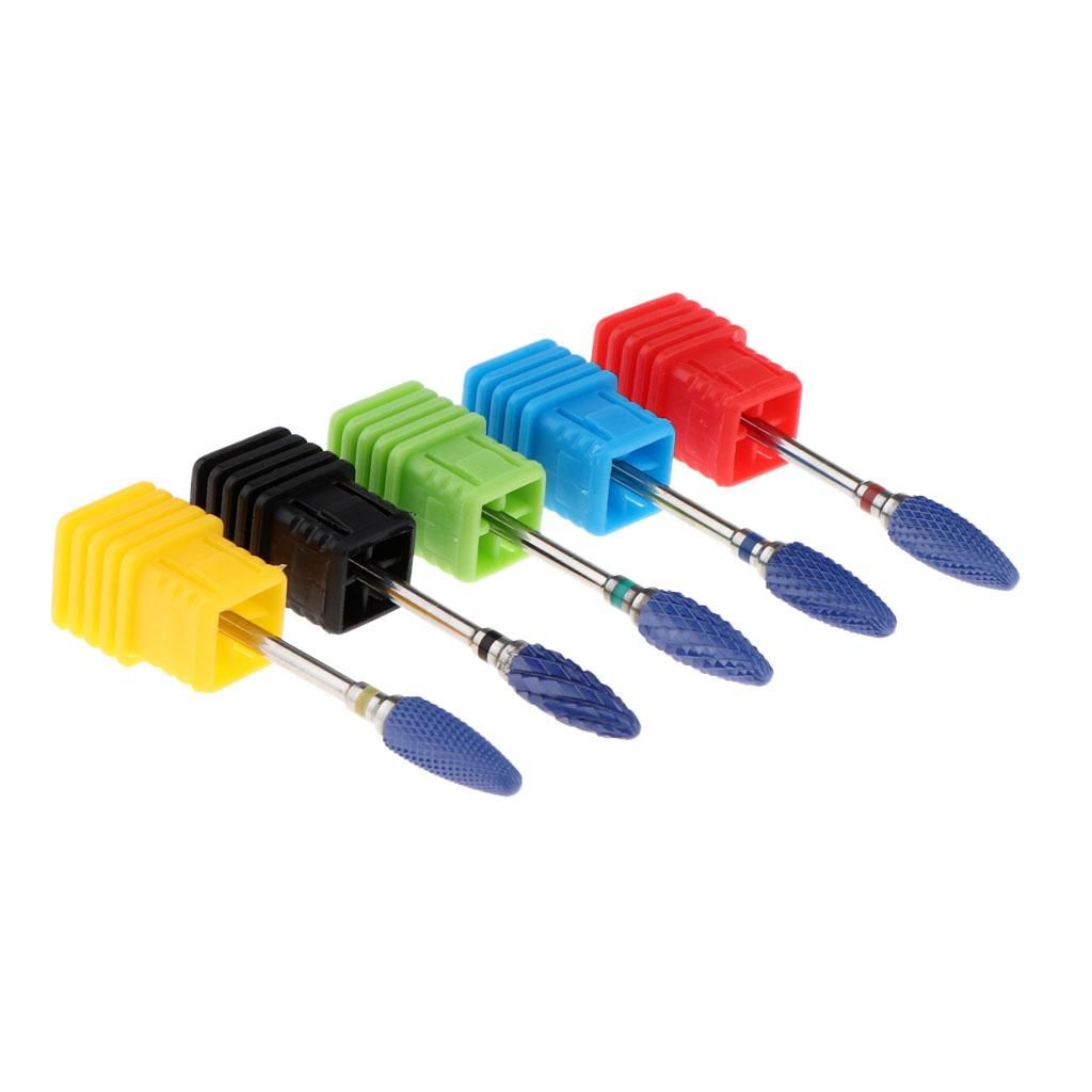 5 Pcs Electric Ceramic Rotary Burrs Nail File Head 3/32" Nail Drill
