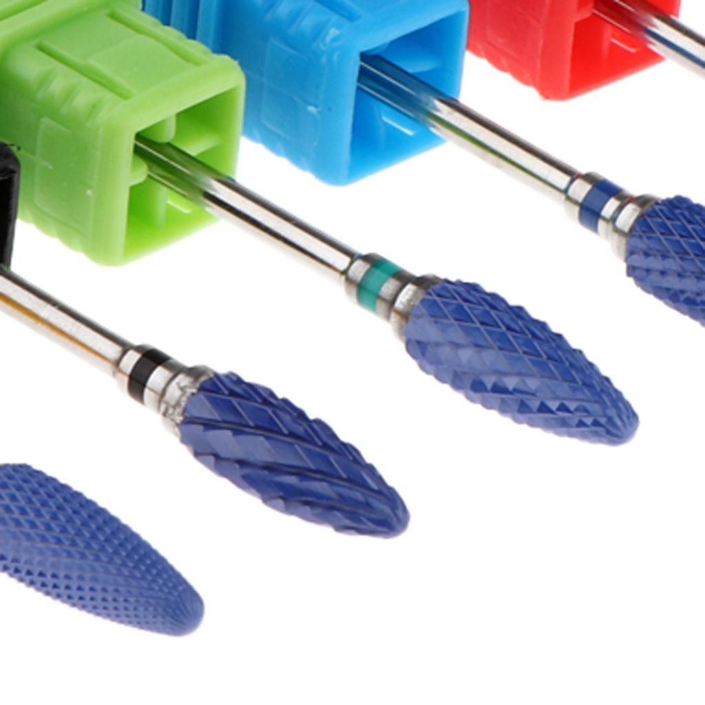 5 Pcs Electric Ceramic Rotary Burrs Nail File Head 3/32" Nail Drill