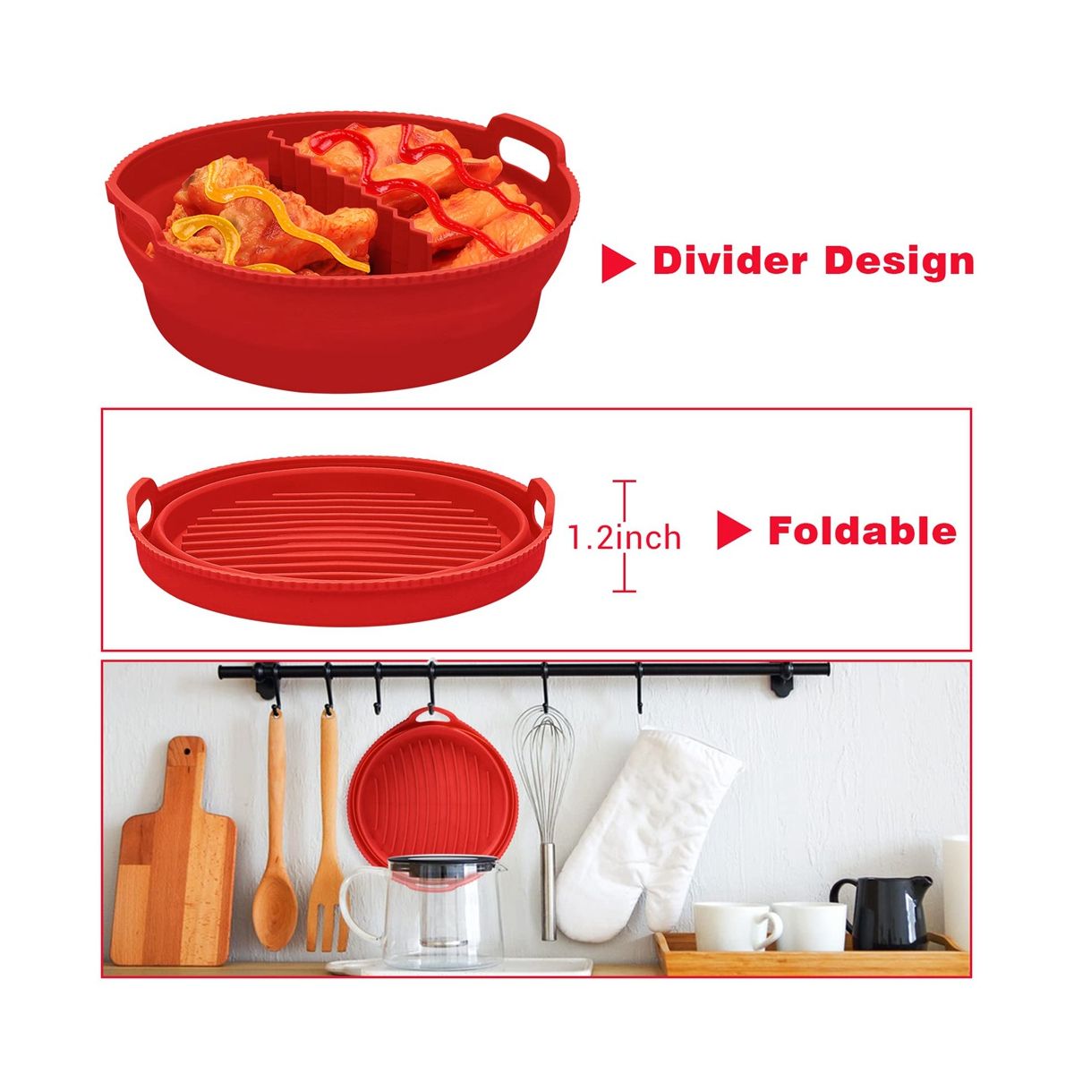 Air Fryer Liners 8.5 Inch for 5 to 8 Qt Reusable with