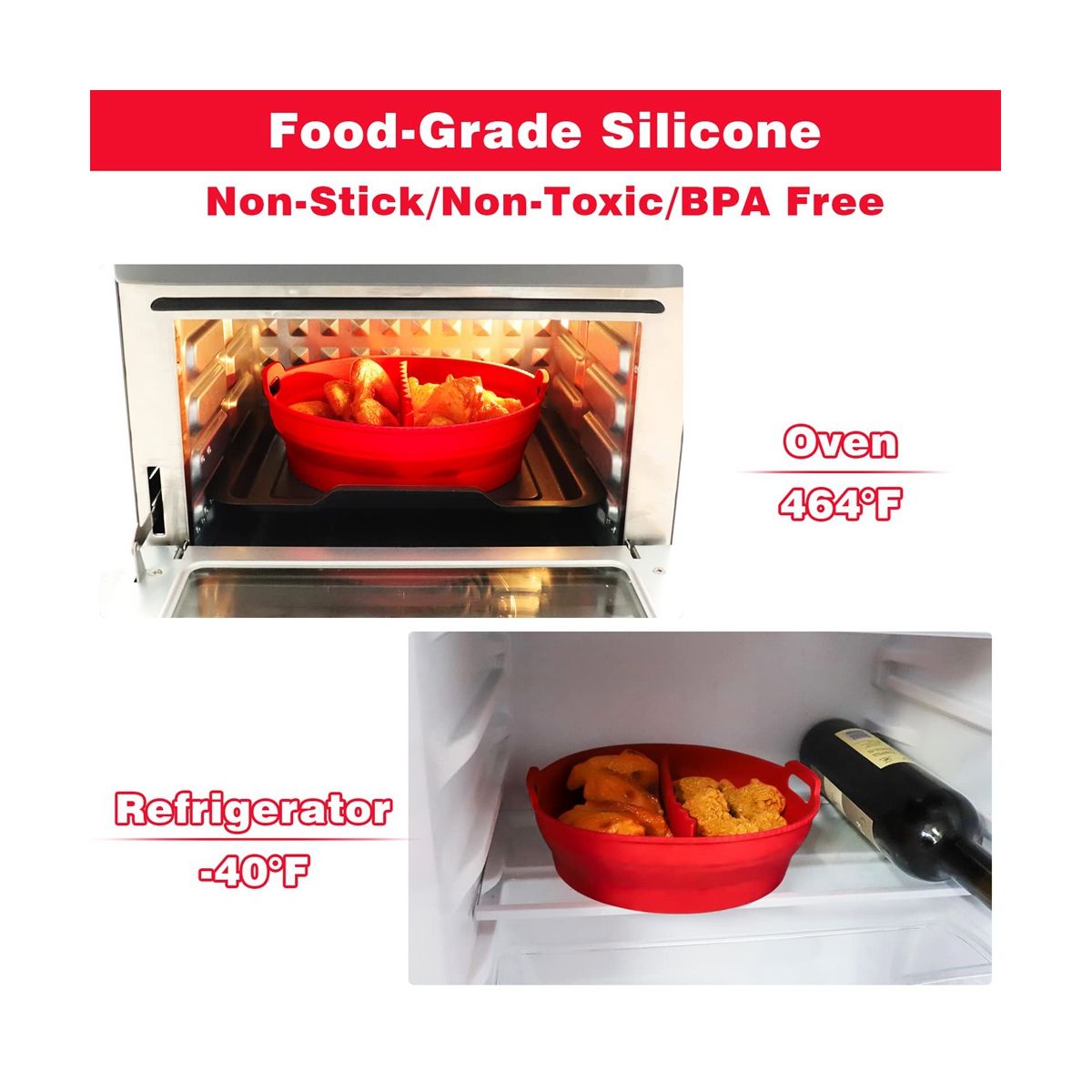 Air Fryer Liners 8.5 Inch for 5 to 8 Qt Reusable with