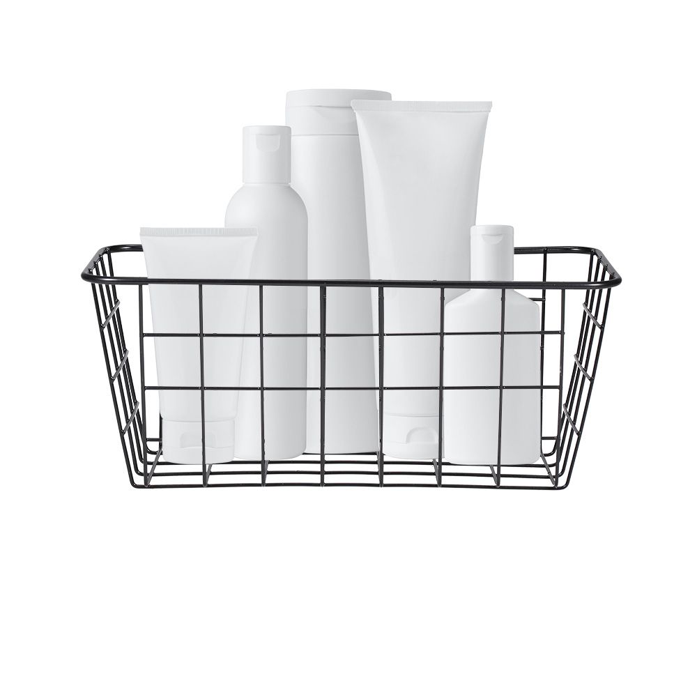 Iron Storage Basket Wall Mounted Storage Organizer Wire