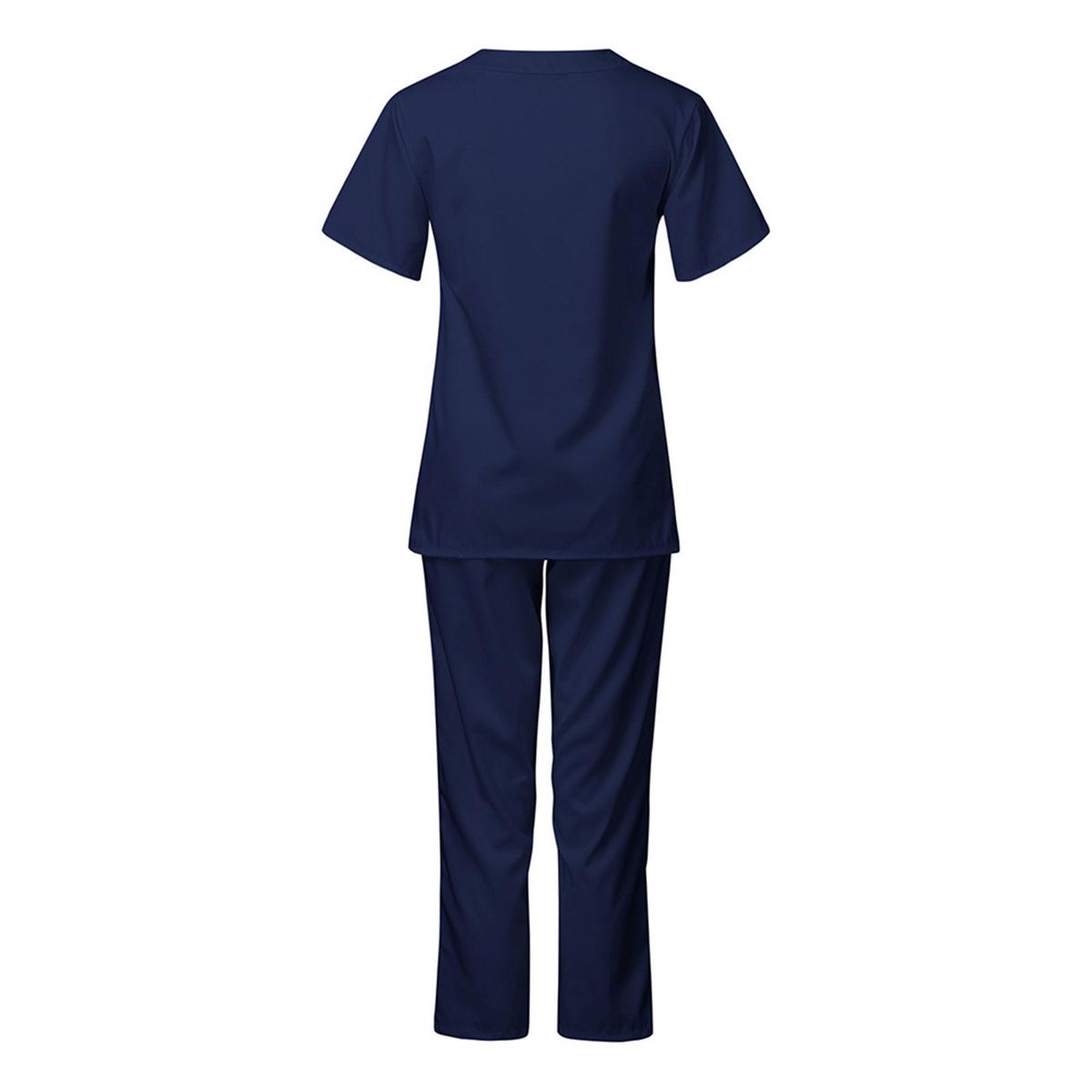 Unisex Nursing Work Scrub V Neck  Care Navy Blue S