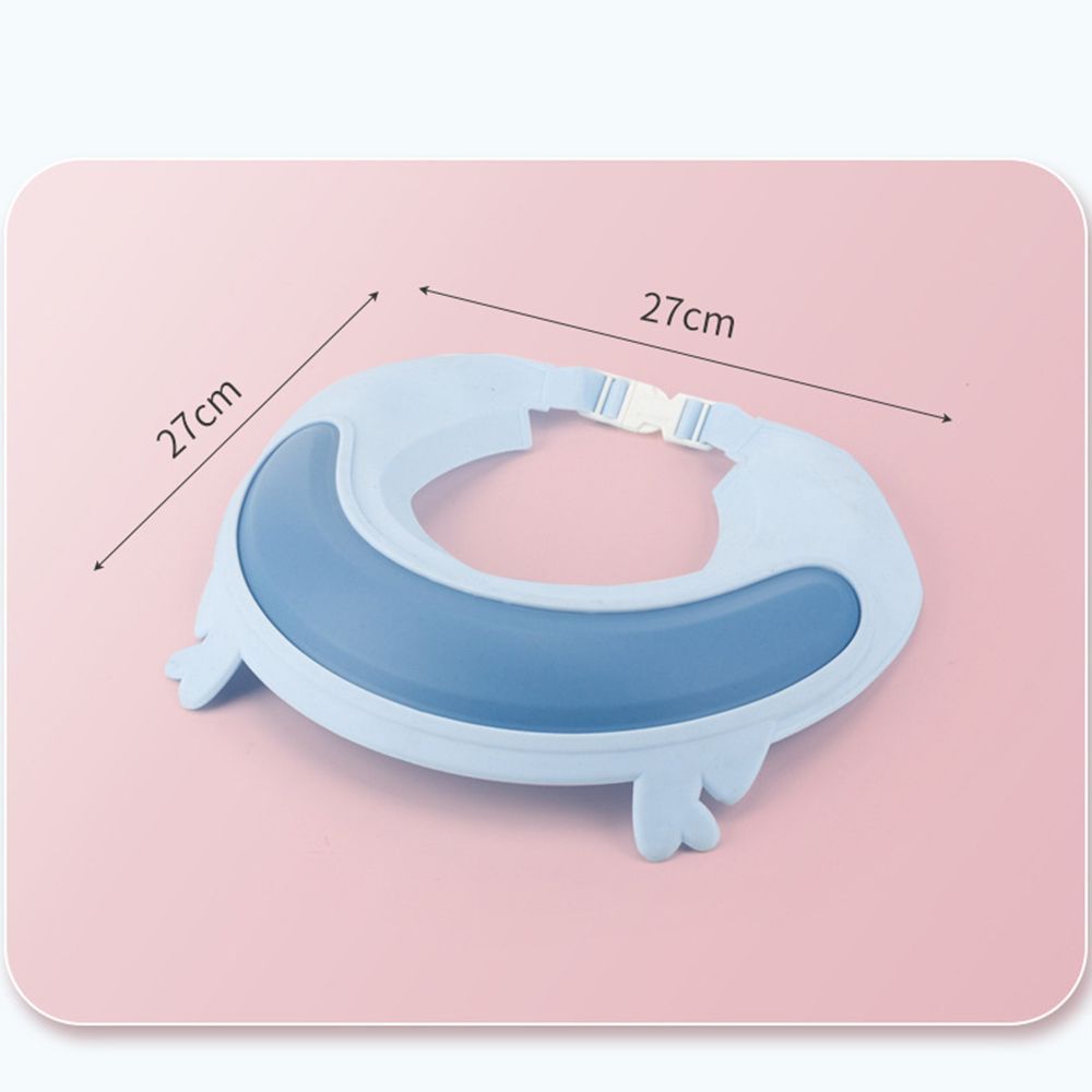 1PC Multi-function Waterproof Baby Shower Caps Convenient Folding Shampoo Hat Widened Brim Wash Hair Shield Boys Girls Baby Tool Pink-A