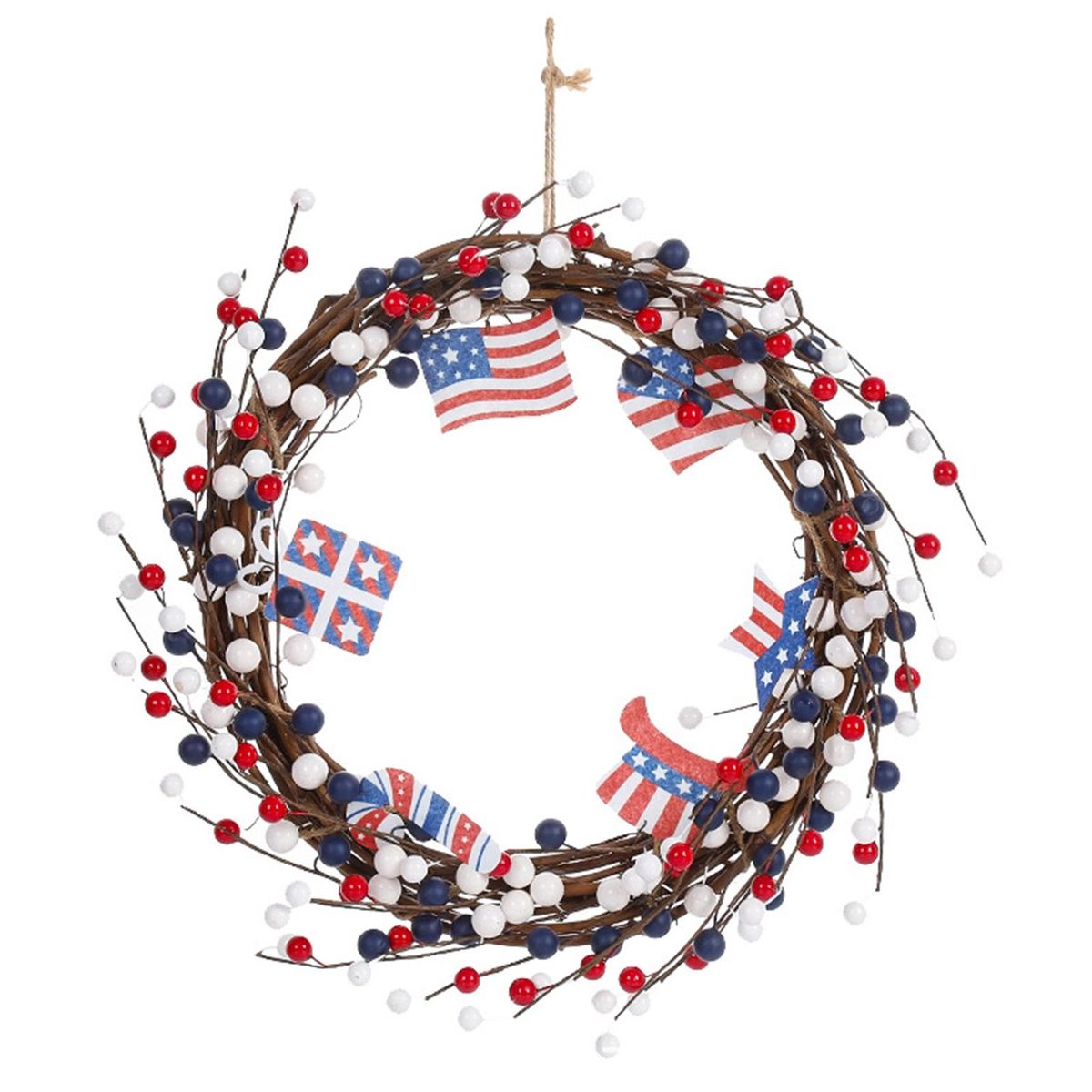Door Garland Independence Day Door Hanging Garland Blue and Red