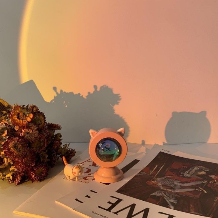 Rotatable USB Rainbow Sunset Projector Night Light