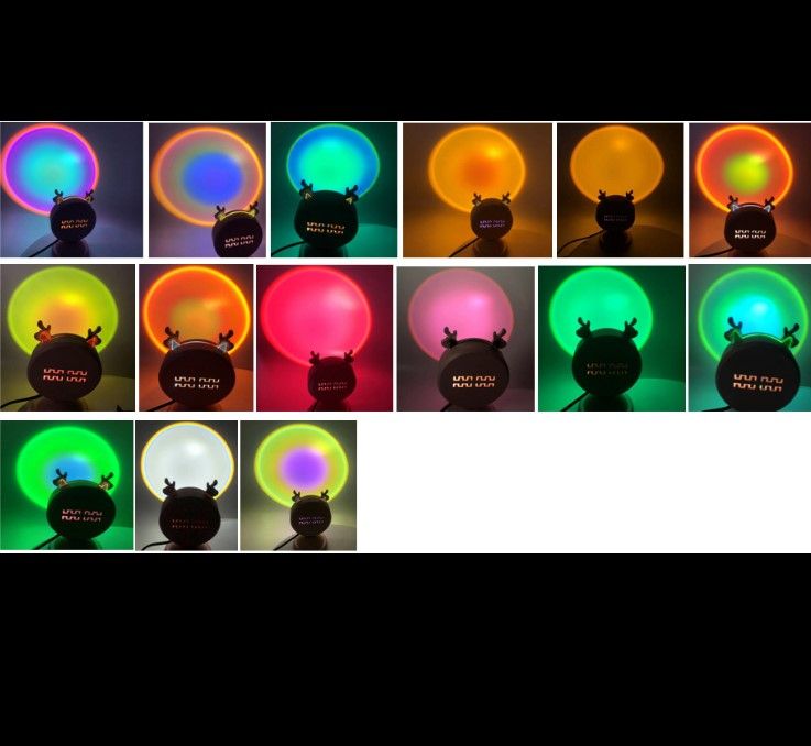 Rotatable USB Rainbow Sunset Projector Night Light