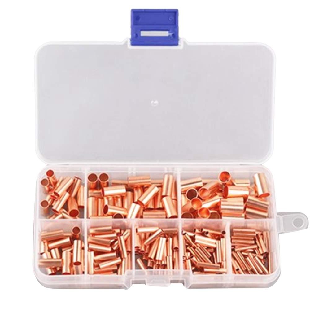250Pcs GT Copper Connecting Pipe Wire Joint Small Copper