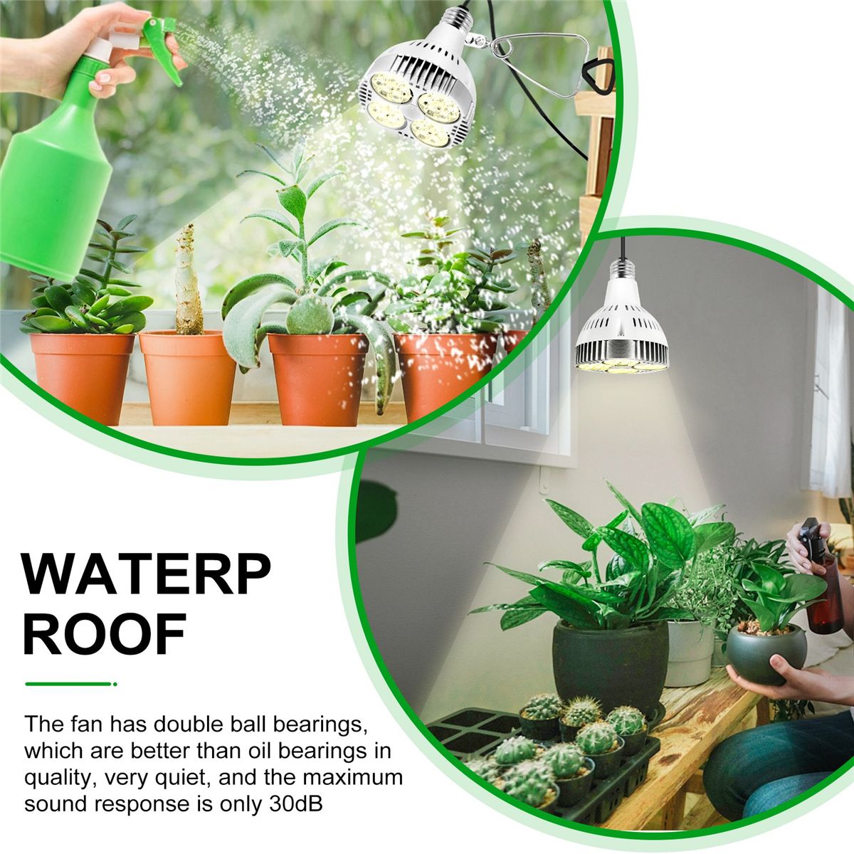 E27 Plant Lamp Light  35W LED Plant Grow Light Full Spectrum Warm White Light for Indoor Garden Greenhouse