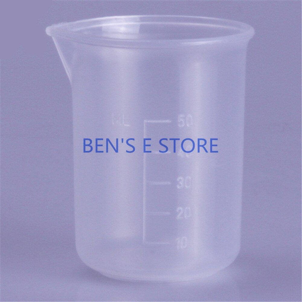8pcs/lot 50ml Plastic Graduated Beaker Cup Laboratory Chemistry Set Lab PP Beaker