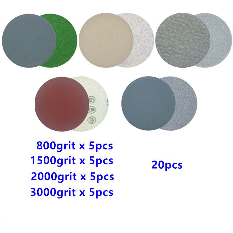 30pcs 3 Inch 75mm Round Wet Dry Sandpaper Disk San