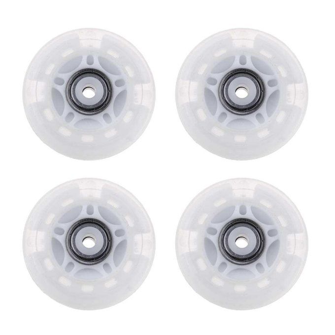 4 Pcs Outdoor Inline Roller Skates Skating Skateboard PU Wheel White