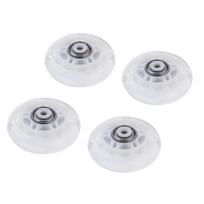 4 Pcs Outdoor Inline Roller Skates Skating Skateboard PU Wheel White