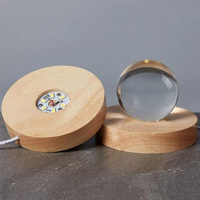Light Base Wooden   Display For  Rystal Gl  Art Illuminated Base-white Light-100*20mm