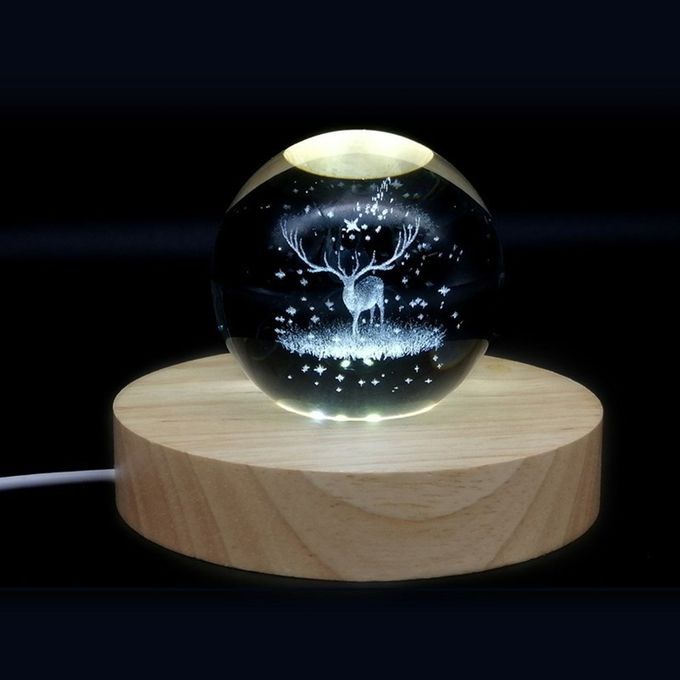 Light Base Wooden   Display For  Rystal Gl  Art Illuminated Base-white Light-100*20mm