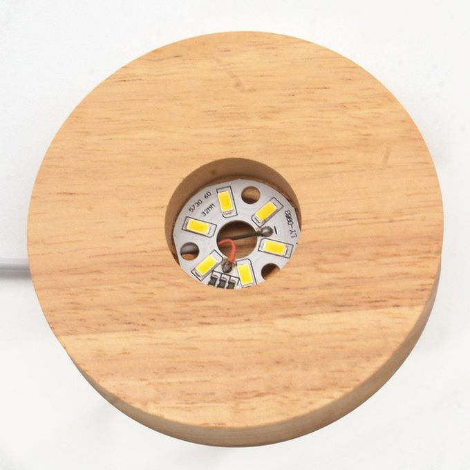 Light Base Wooden   Display For  Rystal Gl  Art Illuminated Base-white Light-100*20mm