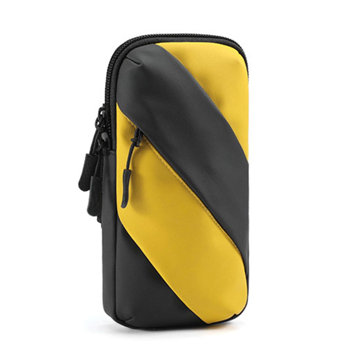 Sports Wrist Bag Fitness Gym Phone Arm Holder Black and Yellow