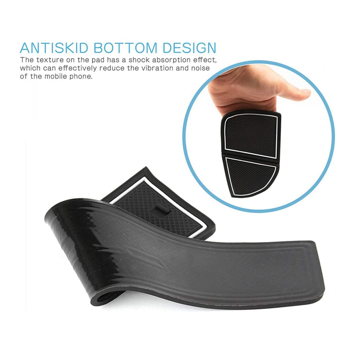 Door Slot Mat for Jeep Cup Mat Center Console Liners 19PCS,