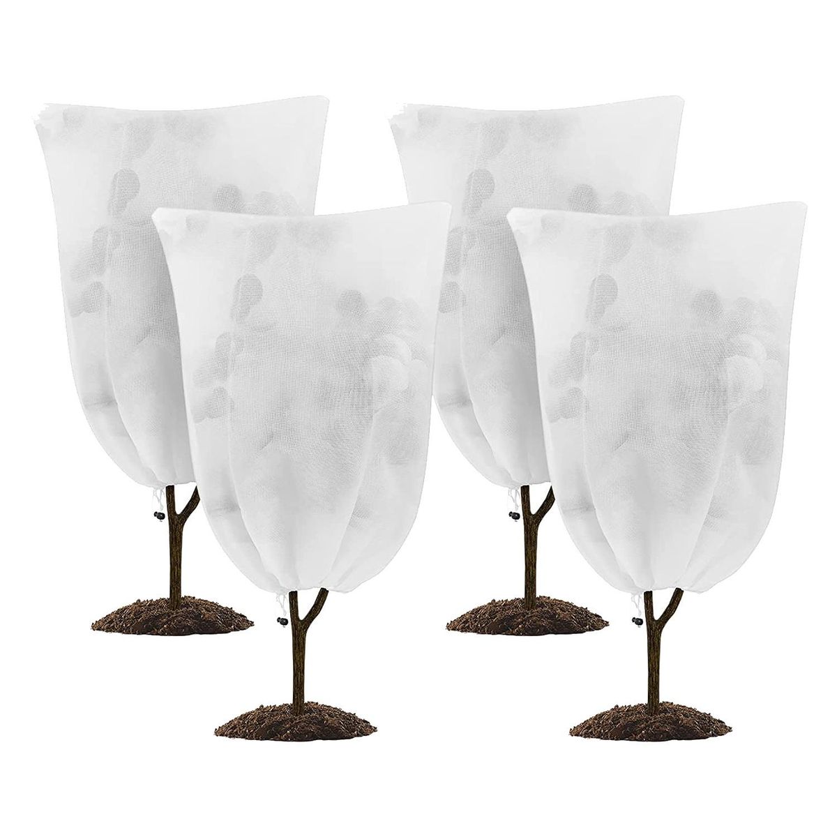 4 Pack Plant Covers Freeze Protection 24X 32In Winter Cold Weather Frost Protection Blanket with Draw for Outdoor