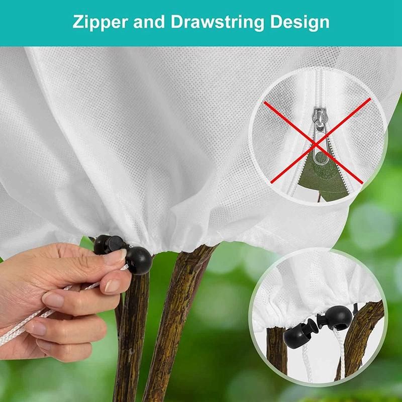 4 Pack Plant Covers Freeze Protection 24X 32In Winter Cold Weather Frost Protection Blanket with Draw for Outdoor