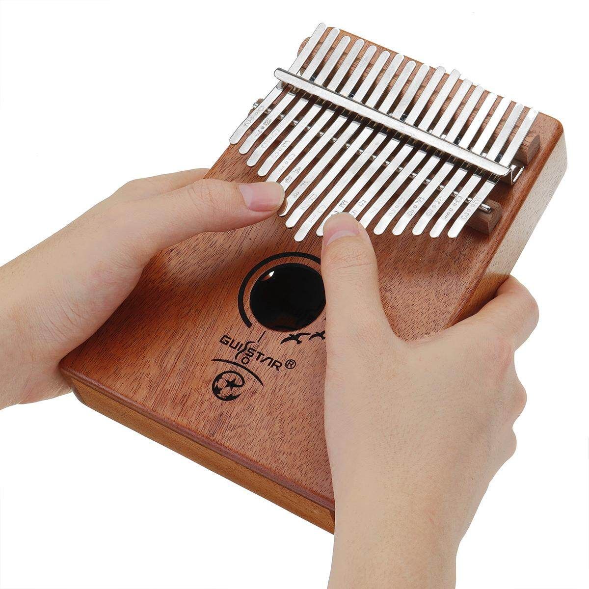 17 Keys Wooden Kalimba Finger Piano Portable Traditional Musical Instrument Suitable For Kids Adult