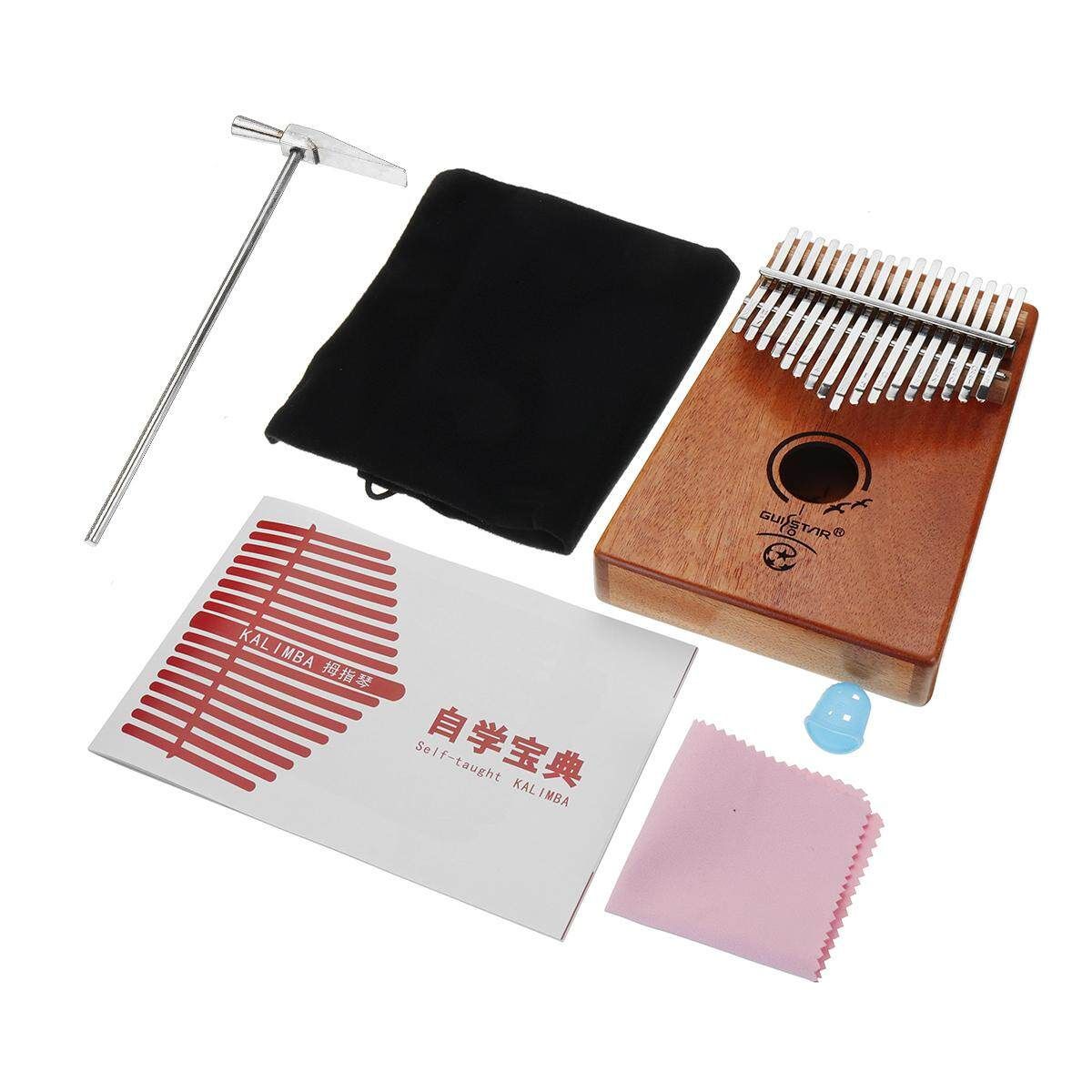 17 Keys Wooden Kalimba Finger Piano Portable Traditional Musical Instrument Suitable For Kids Adult
