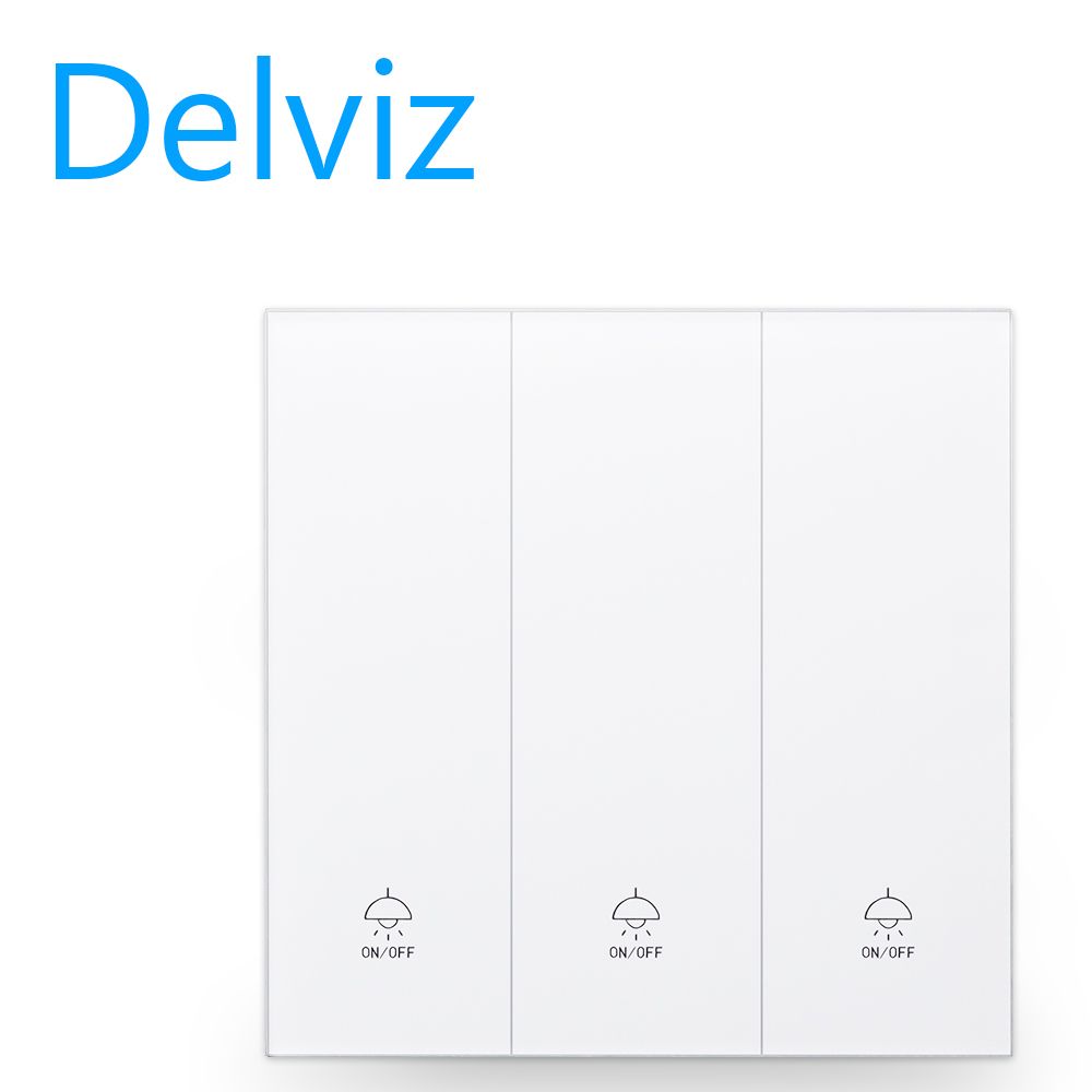 Glass  Light Switch, Power Switch, 3Gang/2Way Wall Switch.