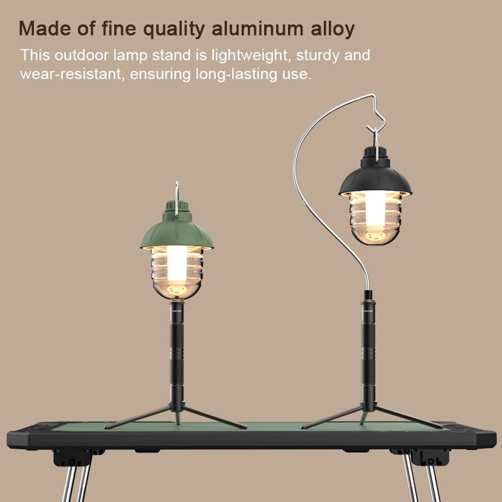 Lightweight Aluminum Alloy Light Holder Detachable Lamp Stand Outdoor Portable Easy To Build Lamp Holder with Tripod Multifunctional Lamp Camera Rack Camping Accessories