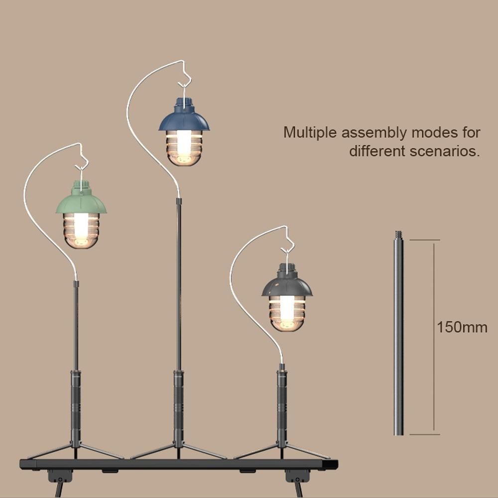 Lightweight Aluminum Alloy Light Holder Detachable Lamp Stand Outdoor Portable Easy To Build Lamp Holder with Tripod Multifunctional Lamp Camera Rack Camping Accessories