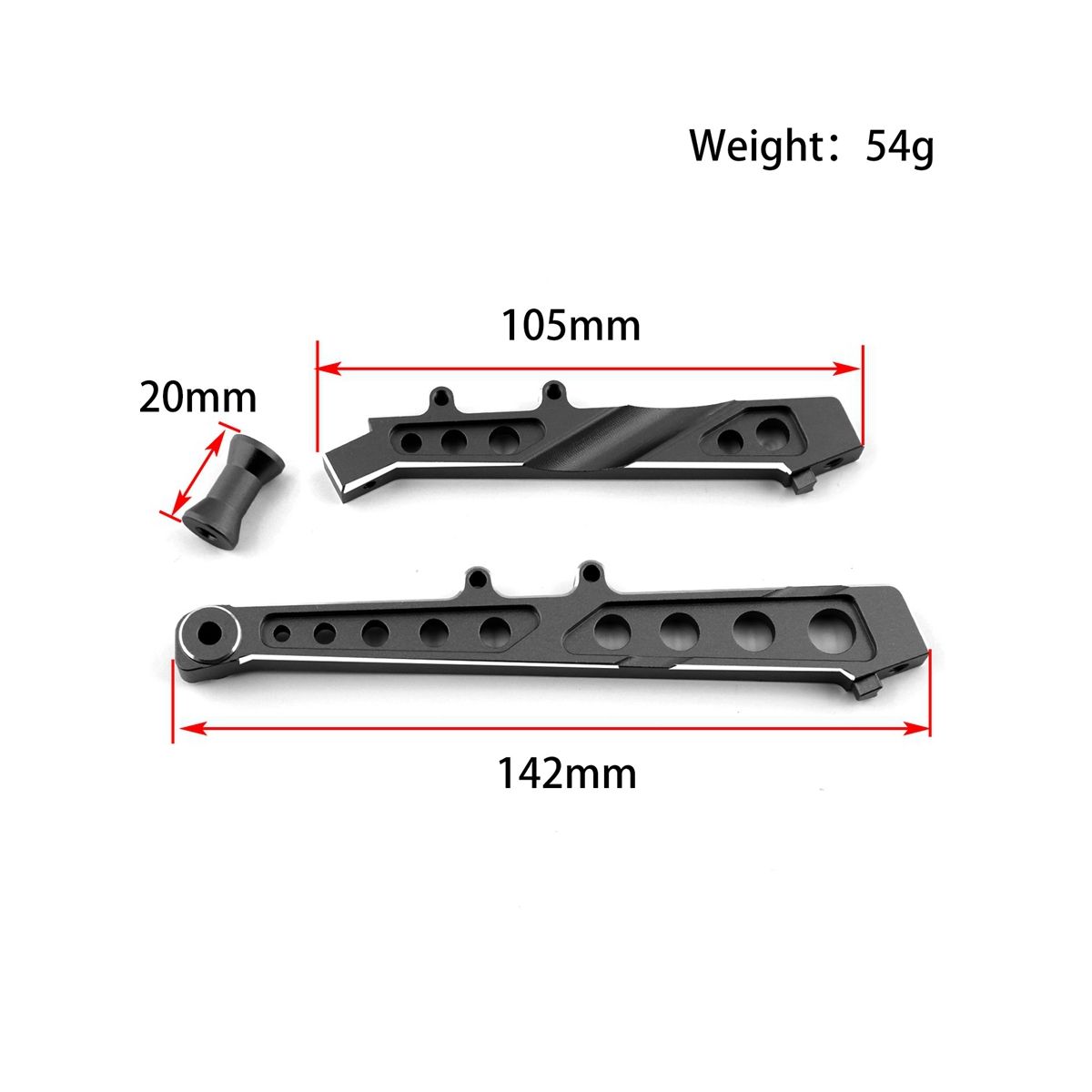 For ARRMA 1/7 LIMITLESS INFRACTION Front and Rear Support